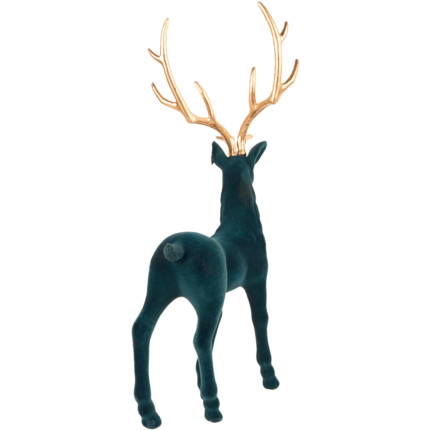 Elegant Flocked Standing Reindeer Image 4