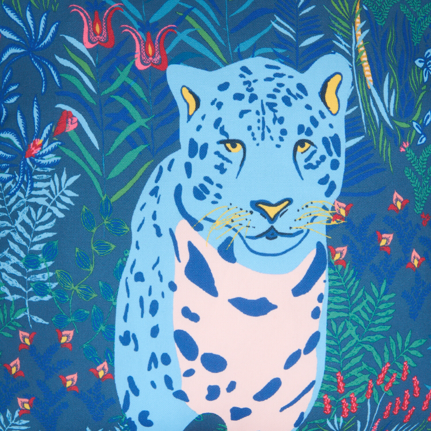 Outdoor Cheetah Cushion Blue Image 3