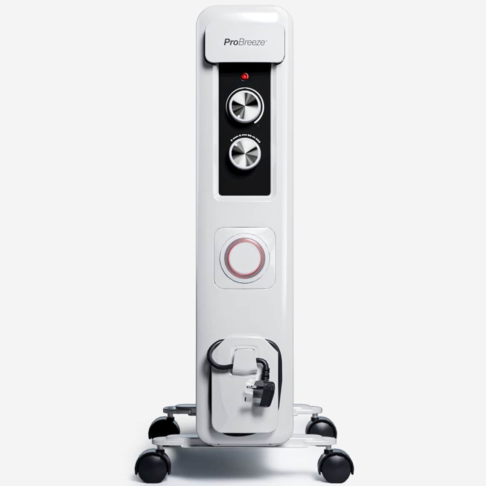 Pro Breeze 11 Fin Oil Filled Radiator with Thermostat Control 2500W Image 3
