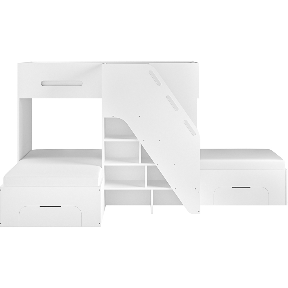 Flair Mason White Staircase Triple Sleeper with Storage Image 3