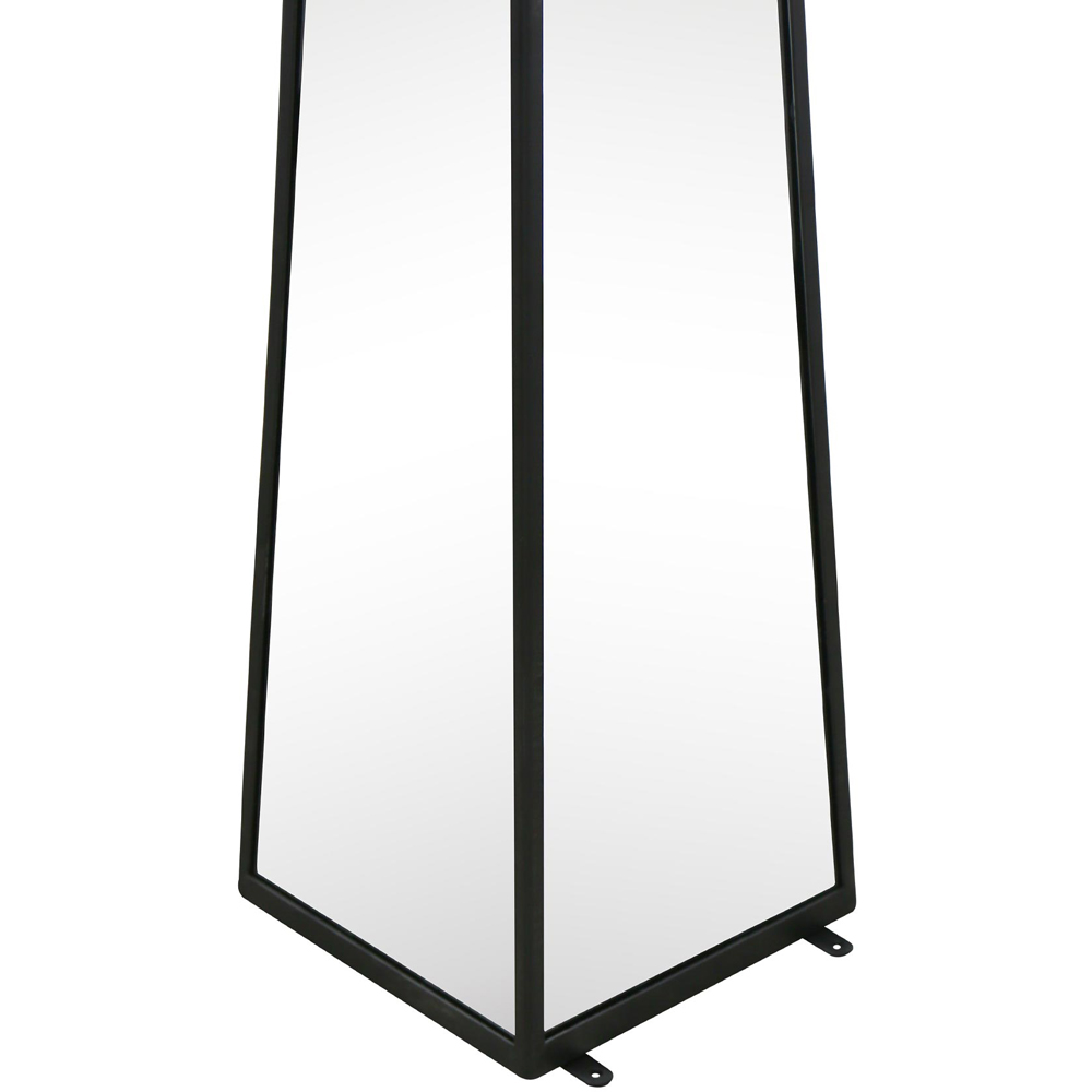 MirrorOutlet The Obelisk Black Metal Edged Mirrored Garden Ornament 100 x 20cm Image 4