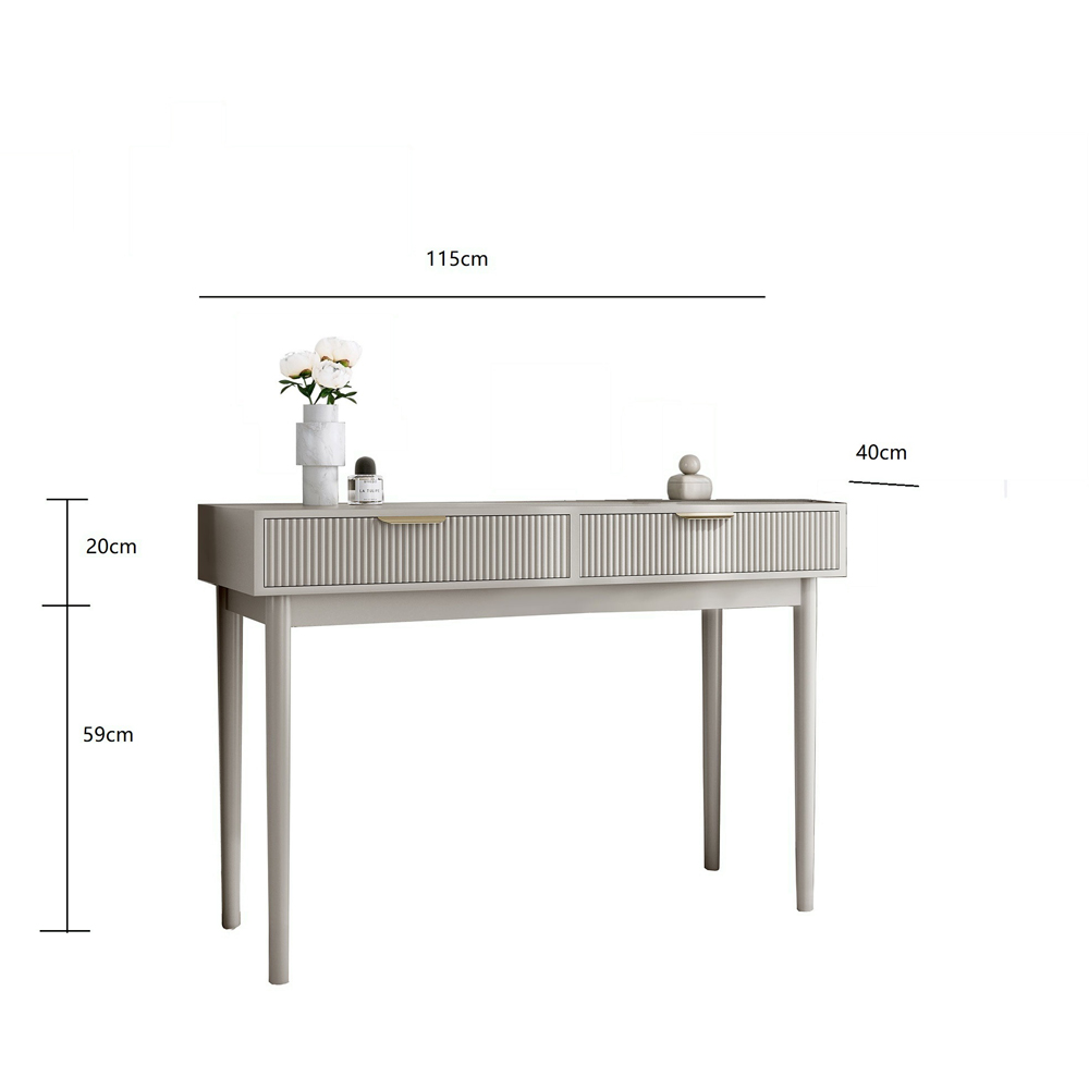 CARME Home Layla 2 Drawer Mocha Dressing Table Image 7