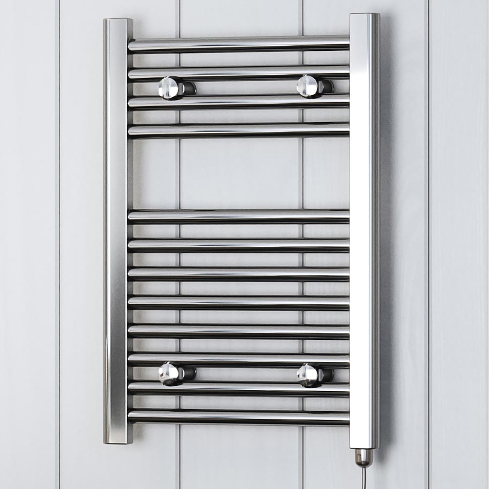 Terma Leo E 512BTU Chrome Electric Fixed Temperature Towel Rail 600 x 400mm Image 2