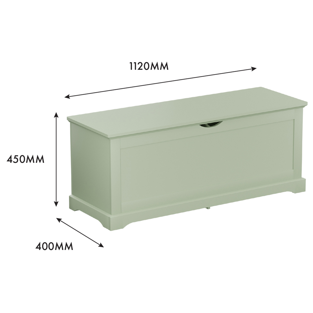 Bevelled Green Storage Chest Image 7