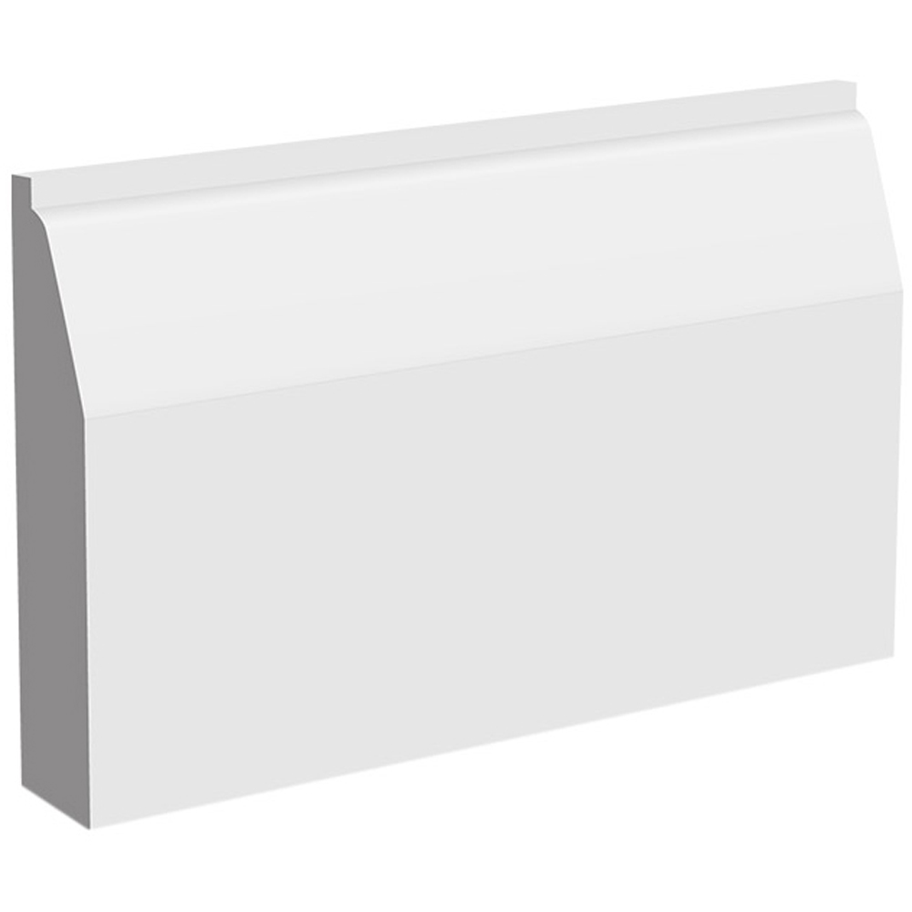 National Skirting White Primed Chamfered Skirting Board 18mm 70 x 3040mm Image 1