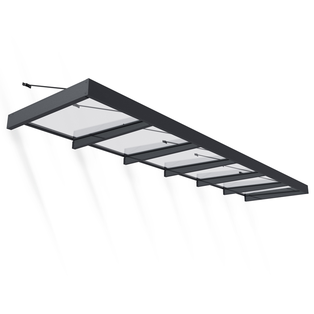 Palram Canopia Sophia XL 6000 Grey Clear Door Canopy 5.65 x 1.4m Image 2