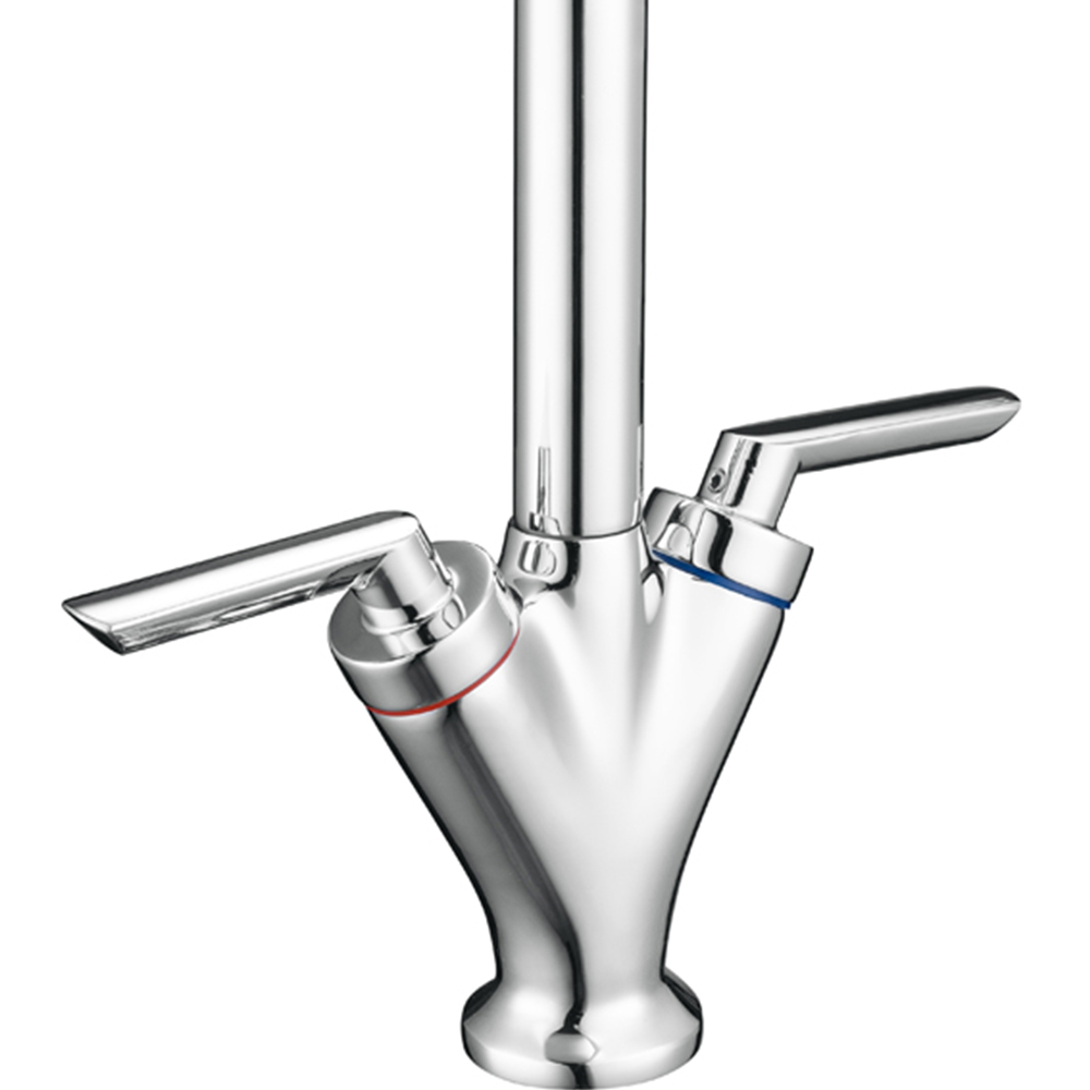 Reginox Piqua CH Polished Chrome Dual Lever Kitchen Tap Image 2