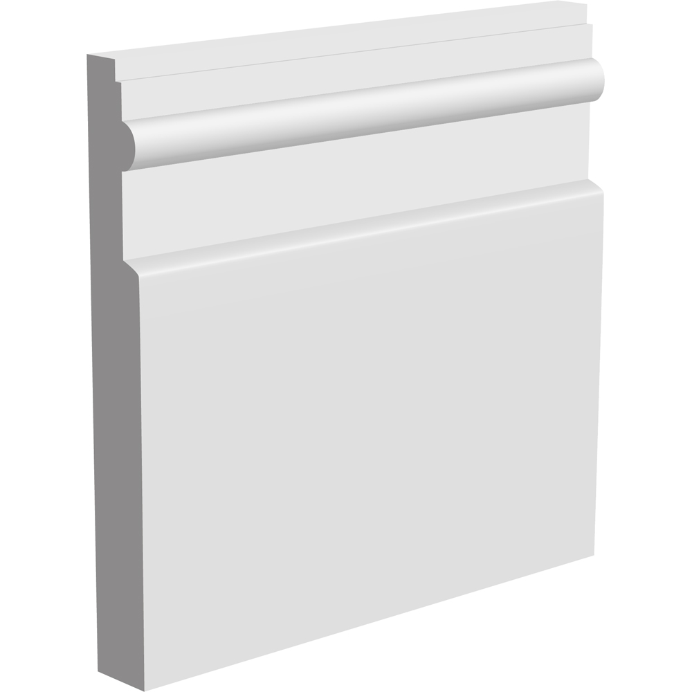 National Skirting White Reed I Primed Skirting Board 18mm 120 x 3040mm Image 1