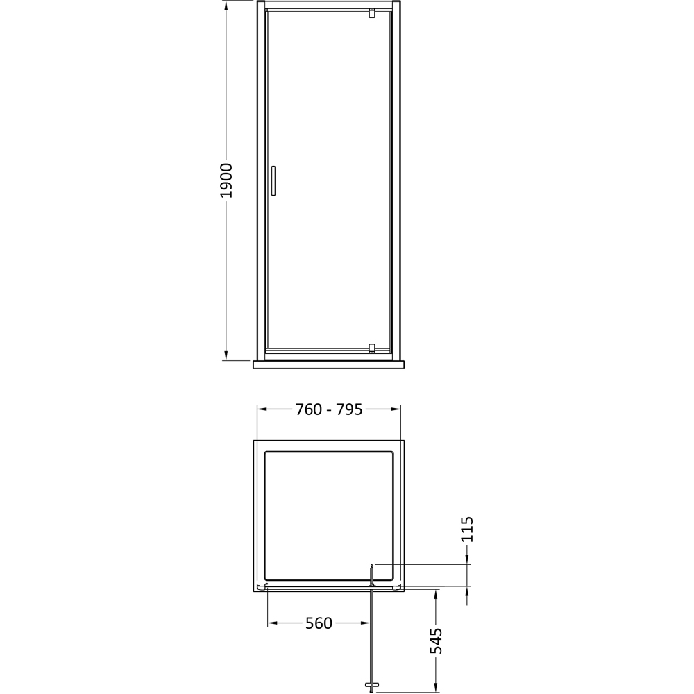 Oem Brushed Brass Pivot Door 800mm Image 2