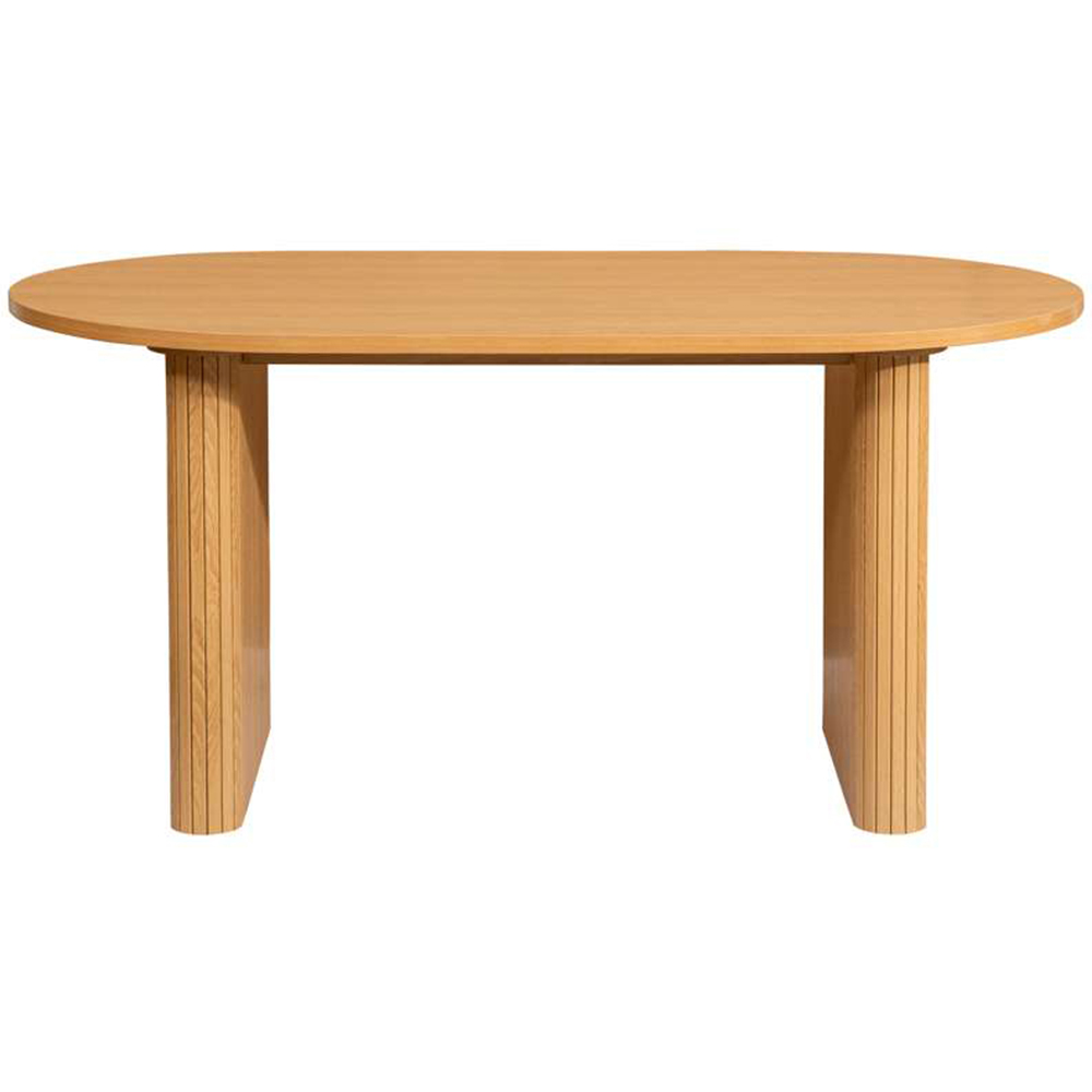 Birlea Axel 4 Seater Oval Fluted Dining Set Brown Image 4