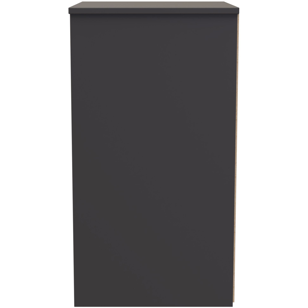 Crowndale Las Vegas 3 Drawer Graphite Bedside Table Ready Assembled Image 4