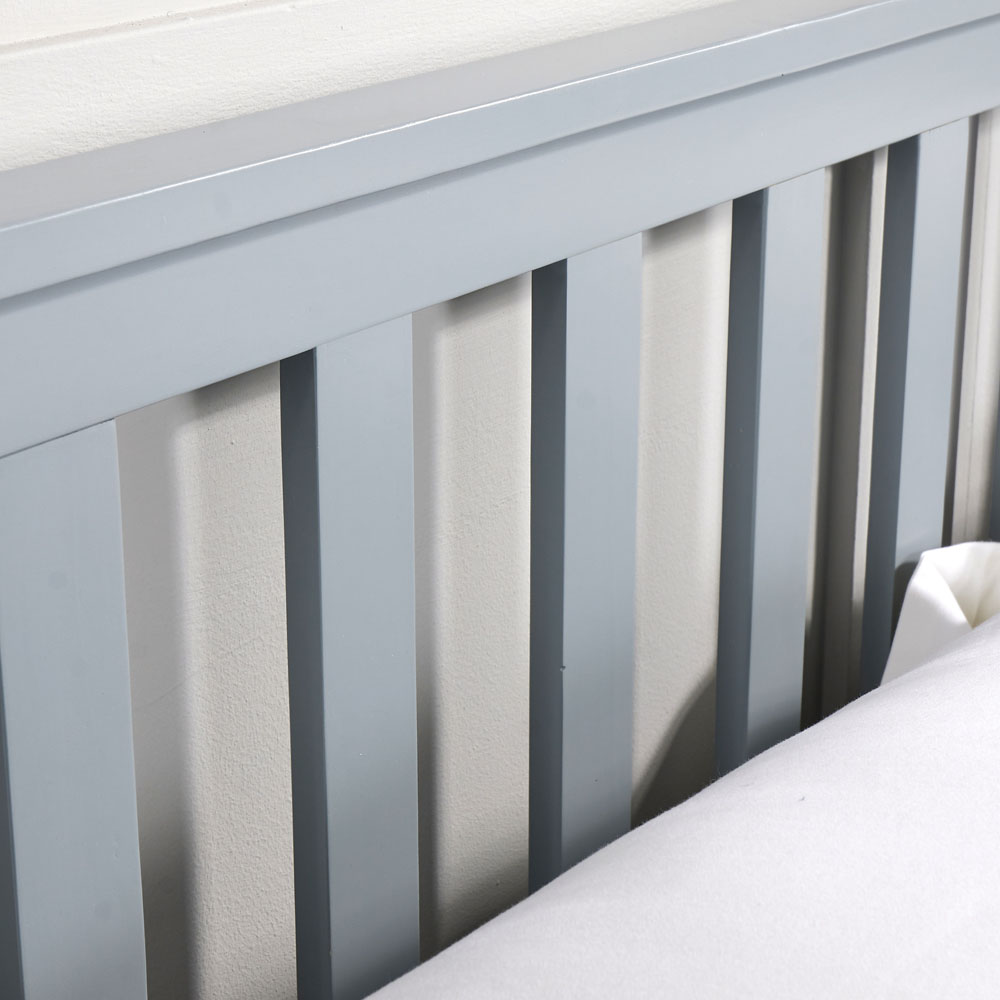 Home Source Florida Double Grey Low End Wooden Bed Image 4