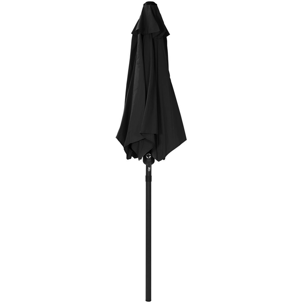 Charles Bentley Black Metal Crank Parasol 2m Image 2