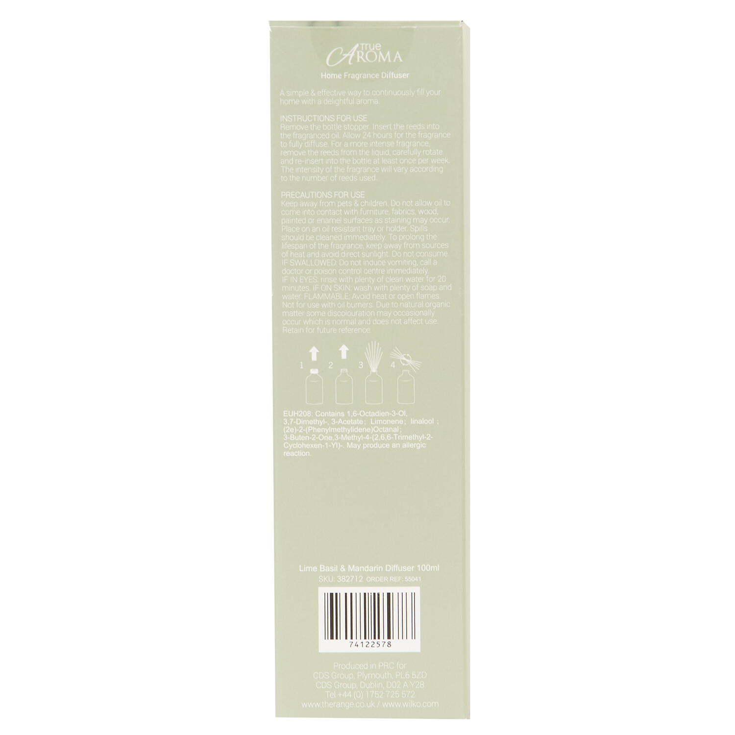 Lime Basil and Mandarin Diffuser - Green Image 3