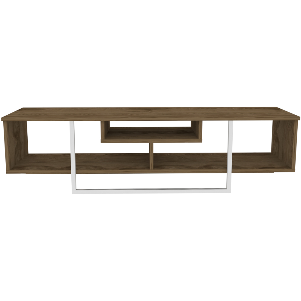 Decorotika Asal 3 Shelf Oud Oak and White Modern TV Unit Image 6