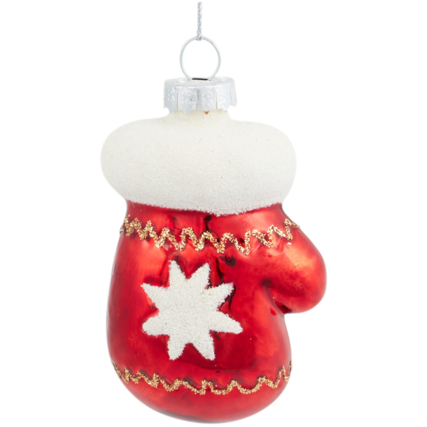 Glass Mitten or Boots Hanging Decoration Image 2