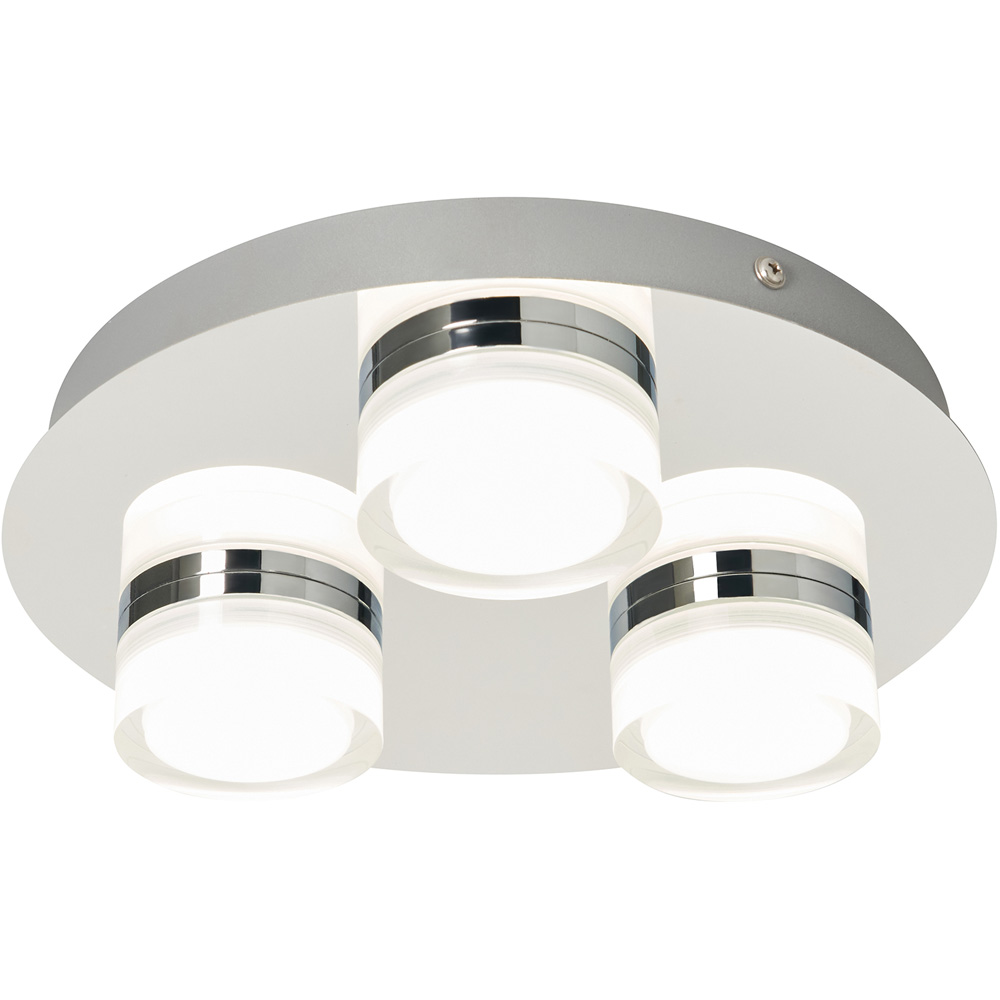 Spa Aylla Chrome 3 LED IP44 Flush Ceiling Light Image 3