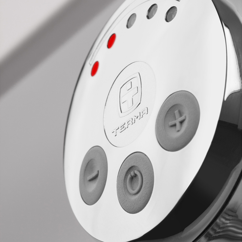 Terma Leo E 1023BTU Chrome Electric Variable Temperature Towel Rail 1200 x 500mm Image 7