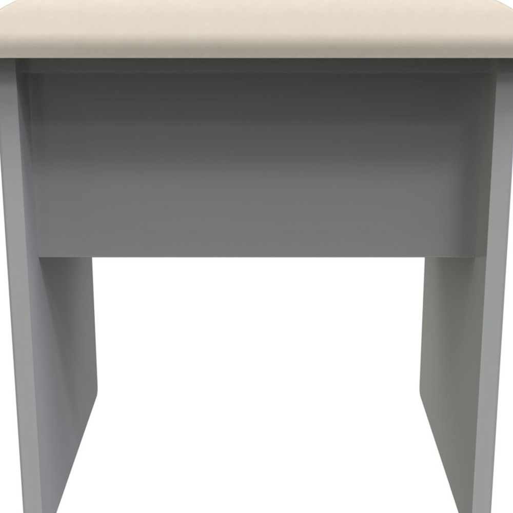 Crowndale Kent Dusk Grey Dressing Table Stool Image 3