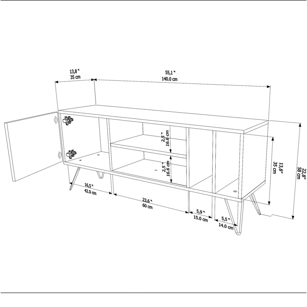 Decorotika Mistico White Marble Effect TV Unit Image 7