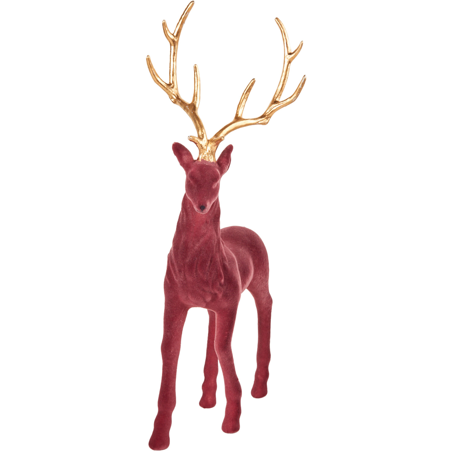Elegant Flocked Standing Reindeer Image 3