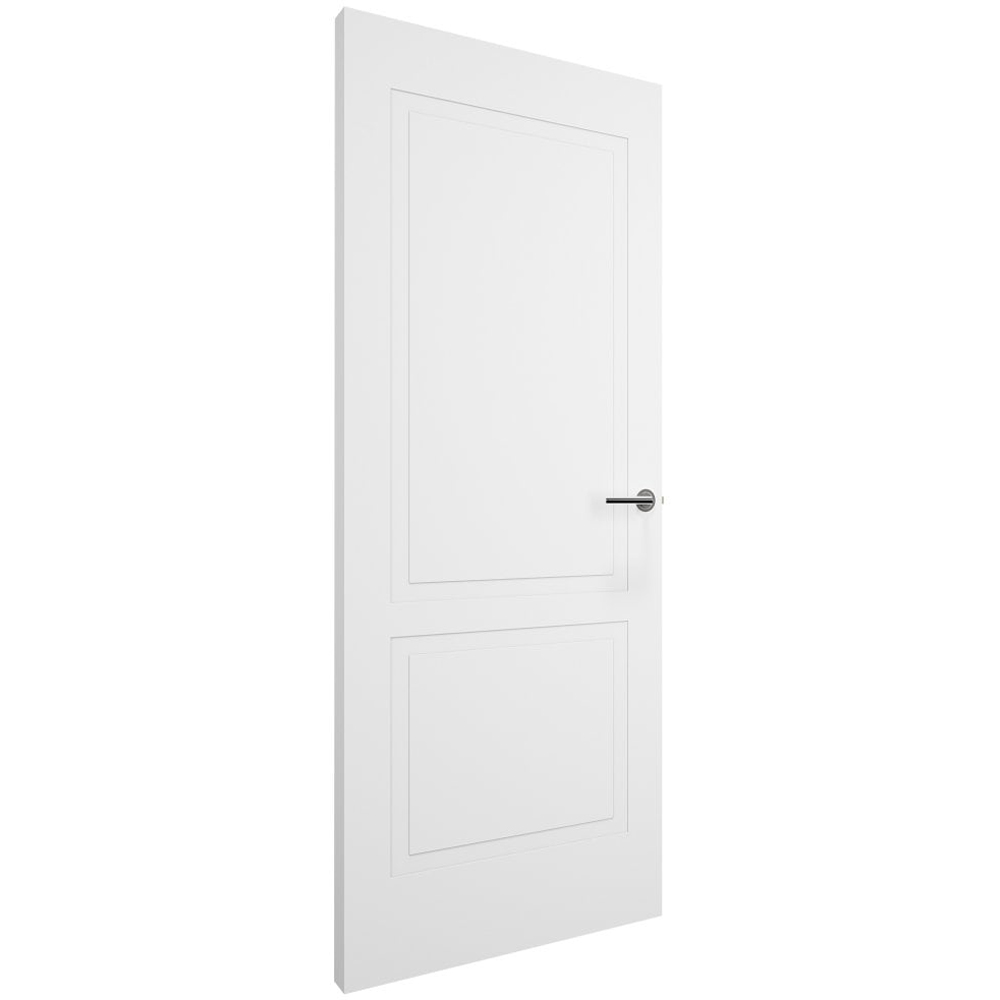 White Moulded Smooth Shallow Groove 2 Panel Internal Door 1981 x 838 x 35mm Image 3