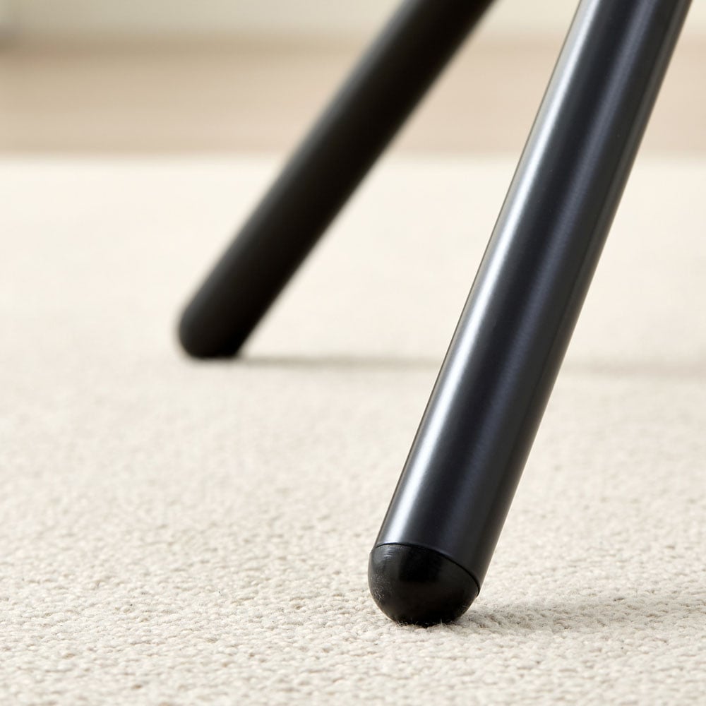 Indoor Living New York 4 Seater Black Circle Glass Dining Table Image 5