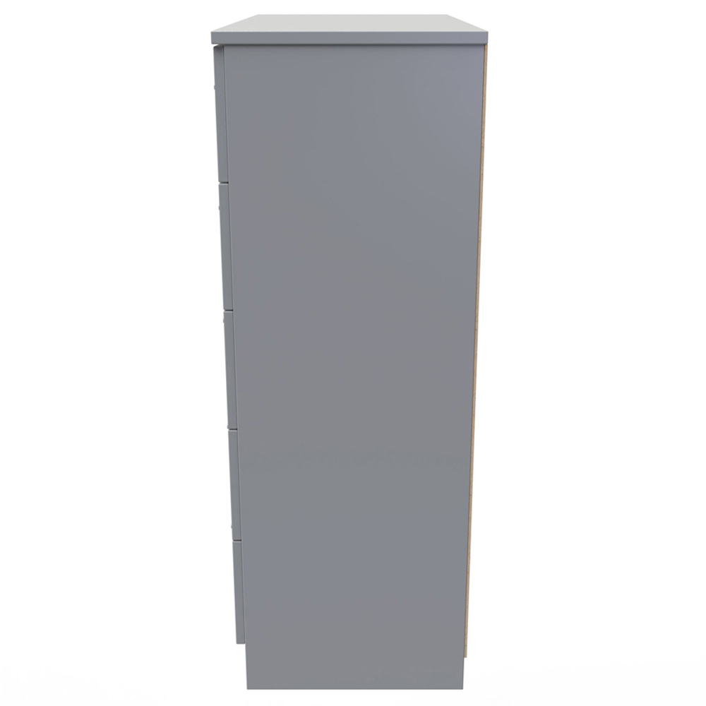 Crowndale Worcester 5 Drawer Uniform Grey and Dusk Grey Chest Ready Assembled Image 4