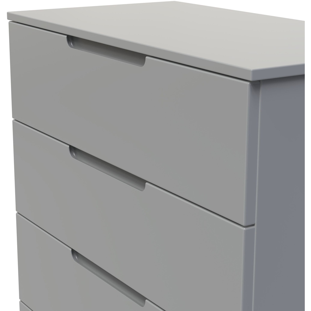 Crowndale Milan 4 Drawer Dusk Grey Chest of Drawers Ready Assembled Image 5
