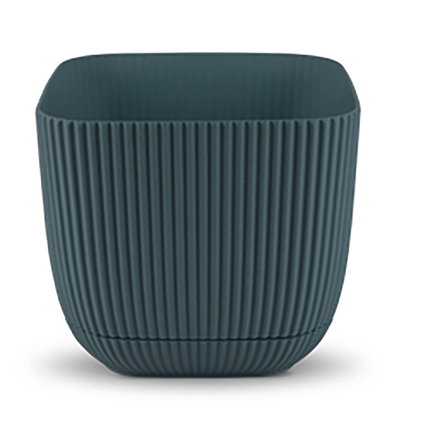Coral Square Plant Pot - Navy / 19.3cm Image
