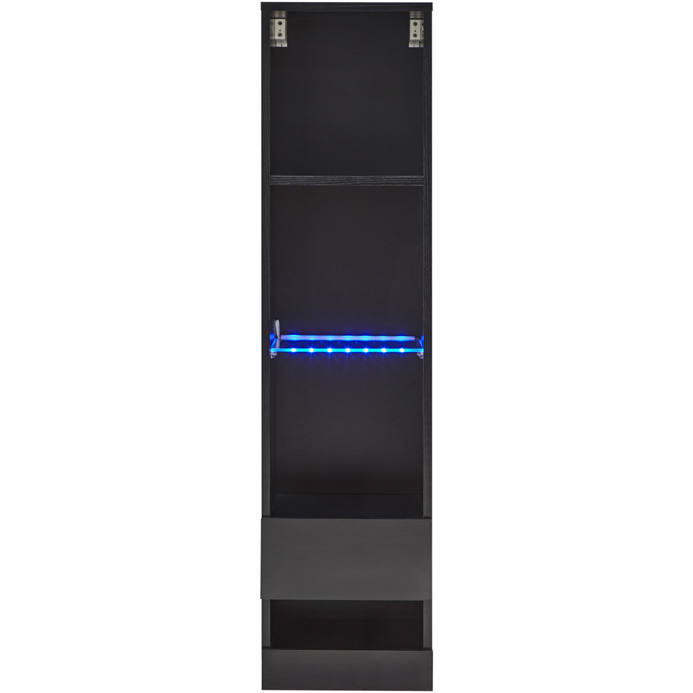 GFW Galicia 4 Shelf Black Wall Mounted Tall LED Shelving Unit Image 3