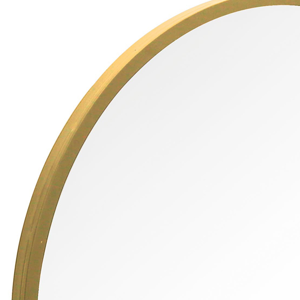 MirrorOutlet The Circulus Gold Flat Bottom Circular Outdoor Garden Wall Mirror 84 x 80cm Image 5