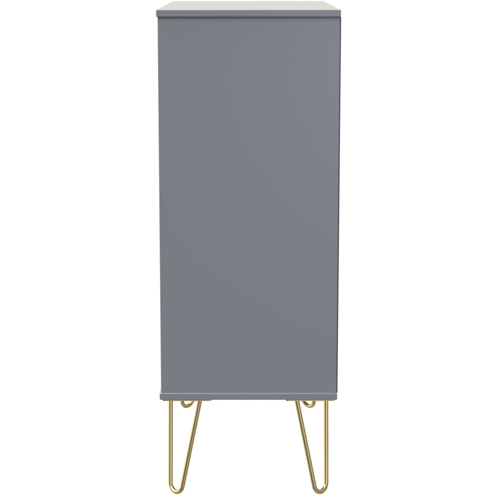 Crowndale 5 Drawer Dusk Grey Wide Chest of Drawers Ready Assembled Image 4