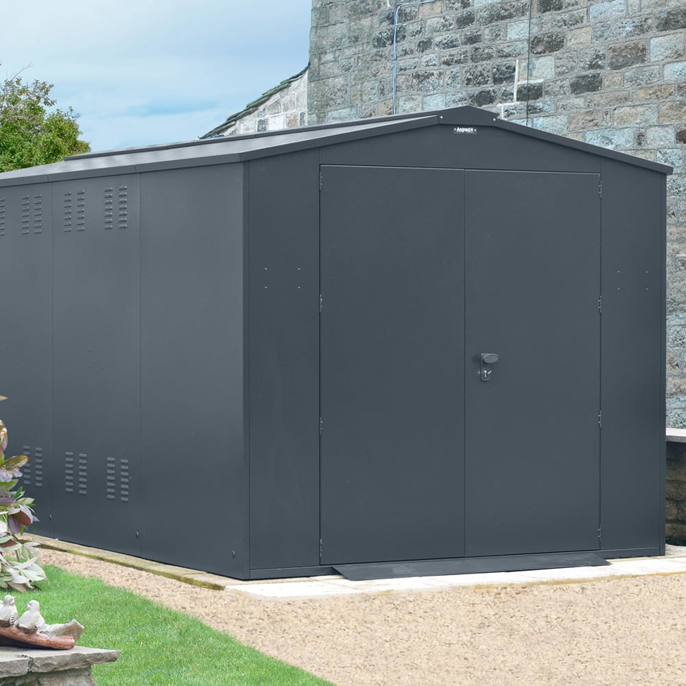 Asgard Gladiator 7 x 11ft Double Door Cream High Security Apex Motorcycle Garage Image 6