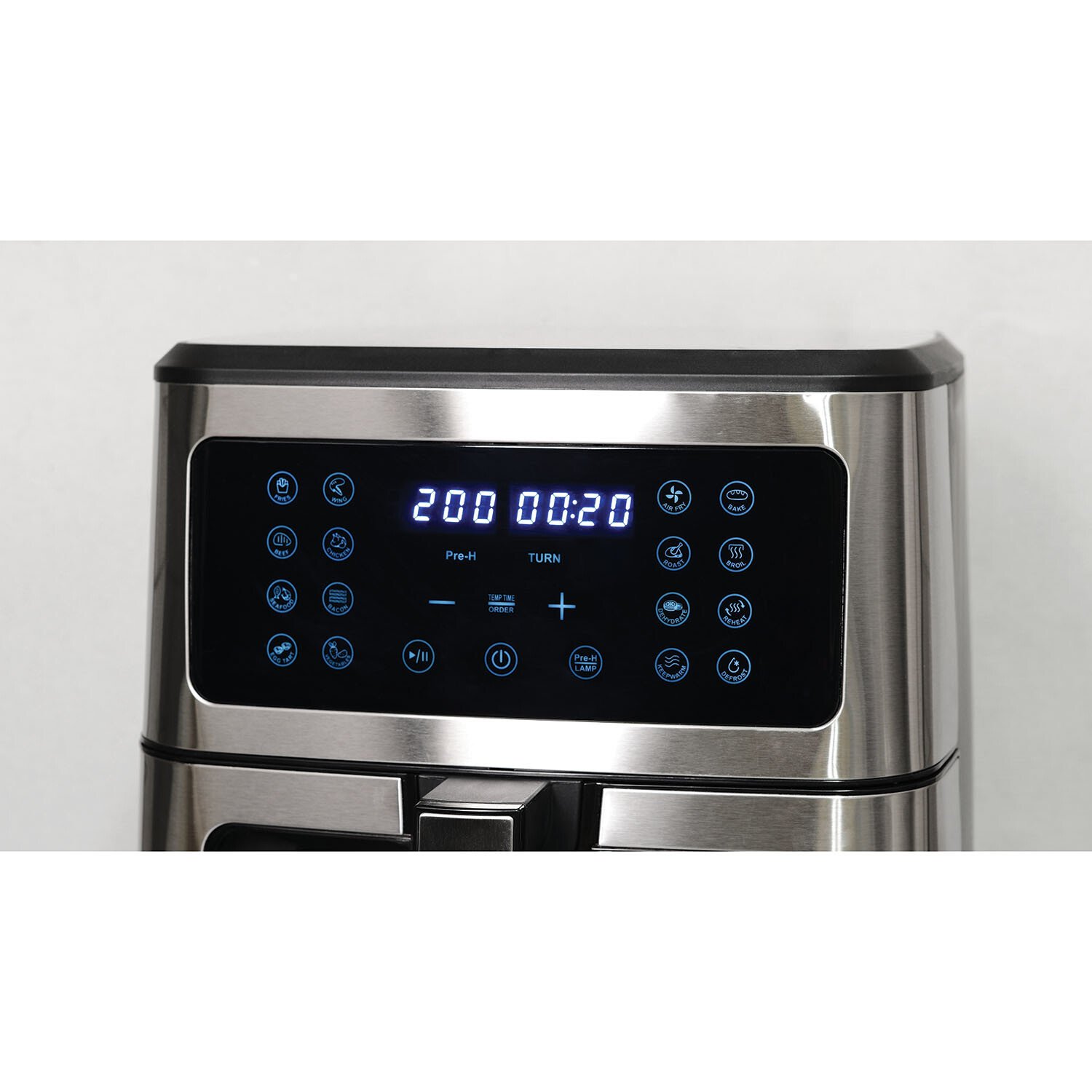 Digital Air Fryer with Drawer 8L - Silver and Black Image 5