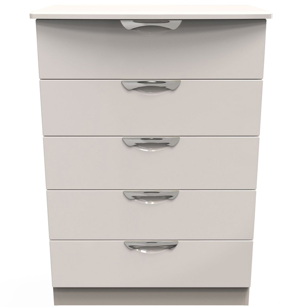 Crowndale Camden 5 Drawer Kashmir Gloss Chest of Drawers Ready Assembled Image 3