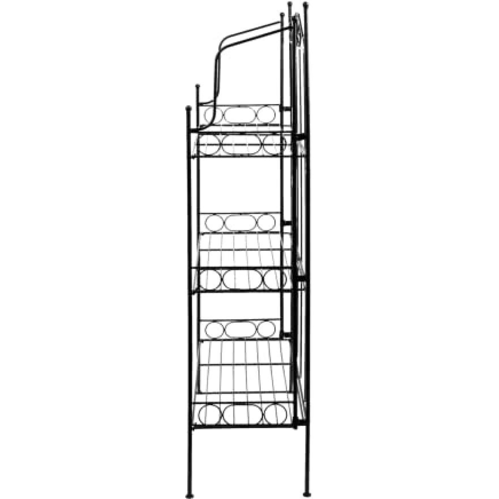 Fallen Fruits 3 Shelf Black Steel Foldable Etagere Storage Unit Image 3
