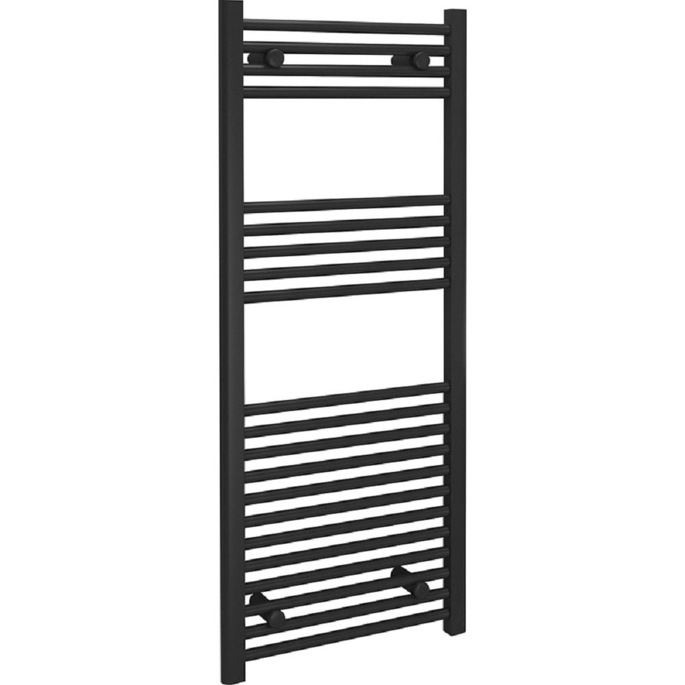 Prorad 2 Black Straight Towel Rail 600 x 1200mm Image 1