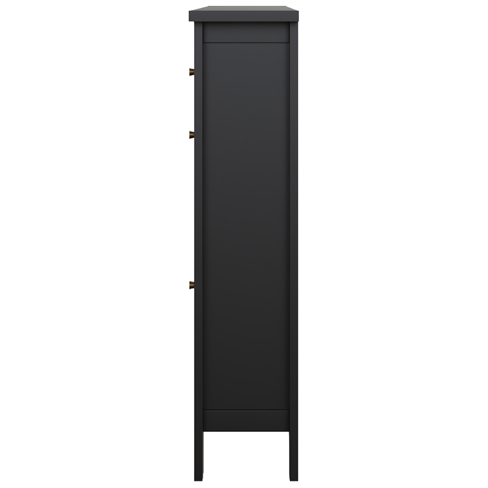 GFW Garrucha 2 Door Single Drawer Black Deluxe Shoe Cabinet Image 7