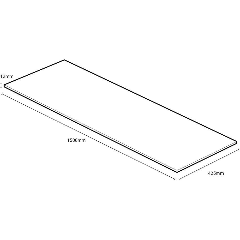 Wetwall Marmo Grigio Compact Vanity Worktop 1500 x 425 x 12mm Image 4
