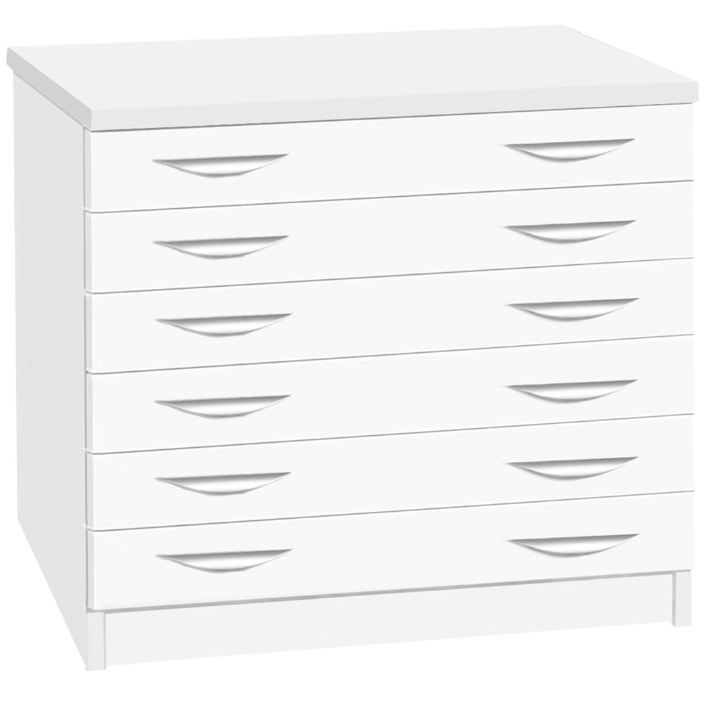 R White Cabinets 6 Drawer White A2 Plan Chest of Drawers Image 2