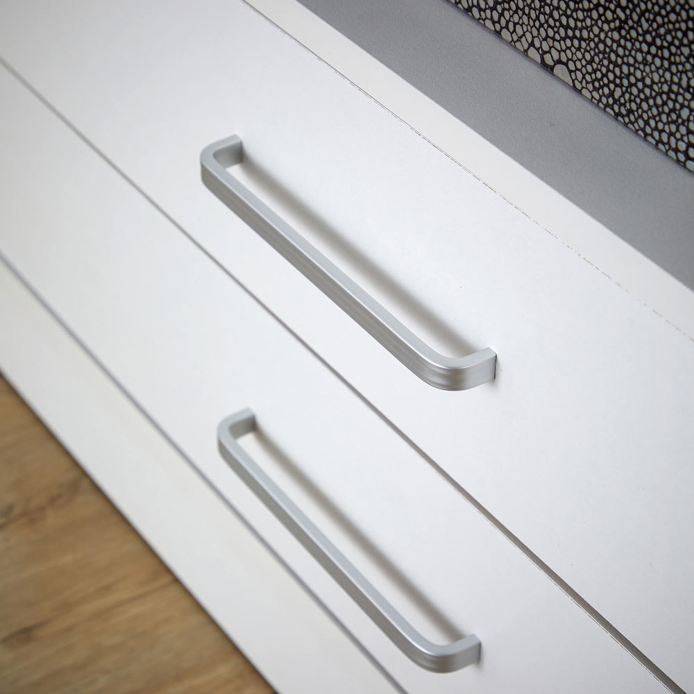 Home Source Clara 2 Drawer 5 Shelf White Bookcase Image 5
