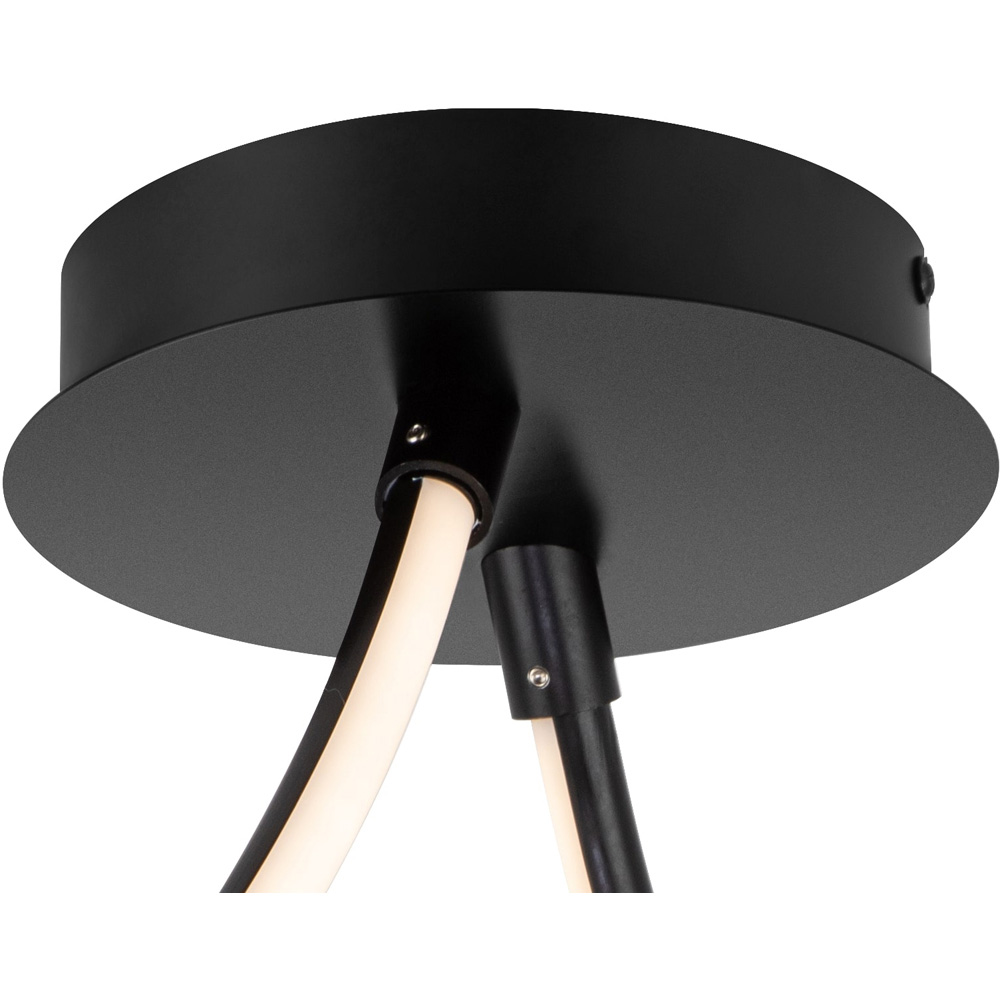 Cosylyte Carter 2 Light Matt Black Curved LED Ceiling Light Image 5