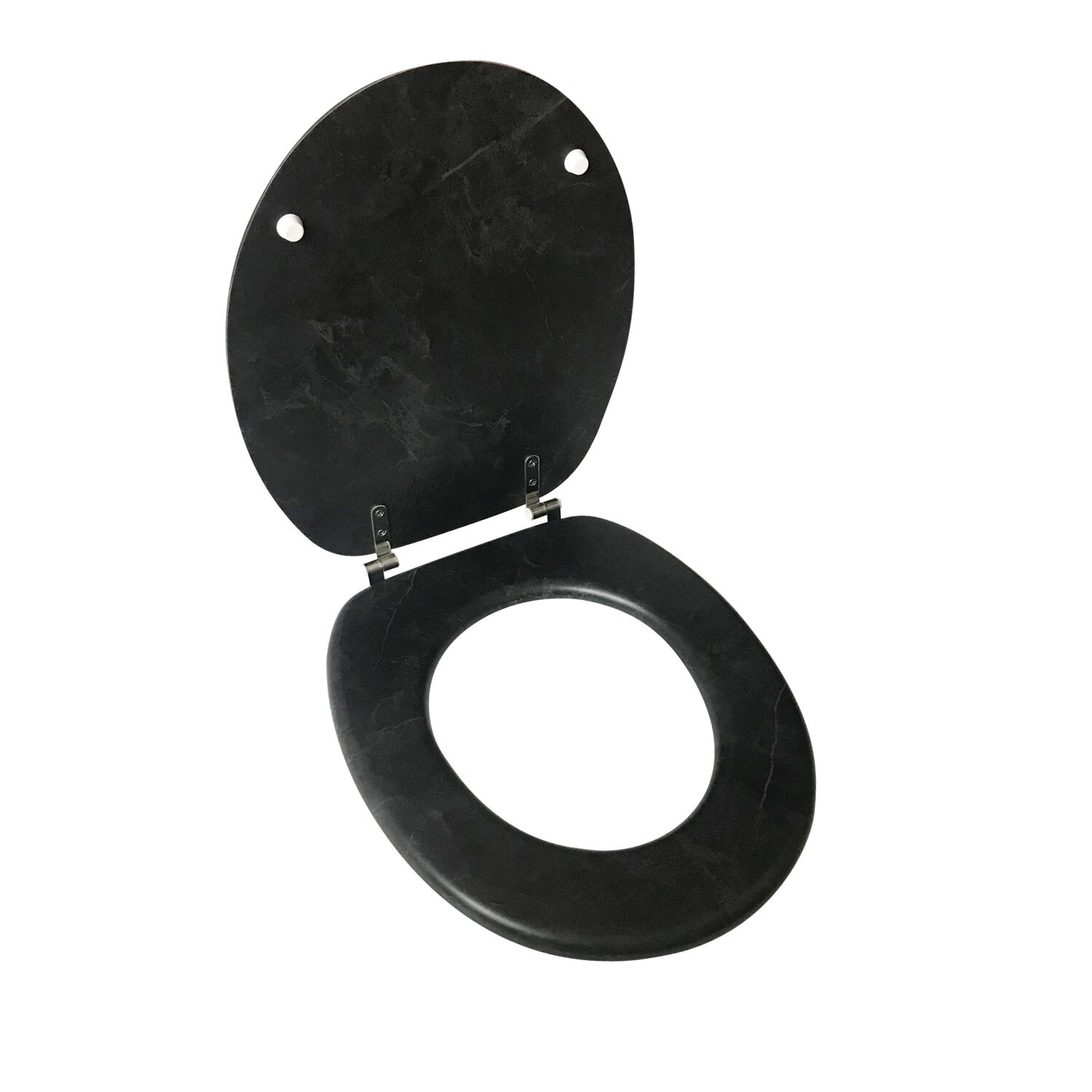 Black Marble MDF Toilet Seat Image 2