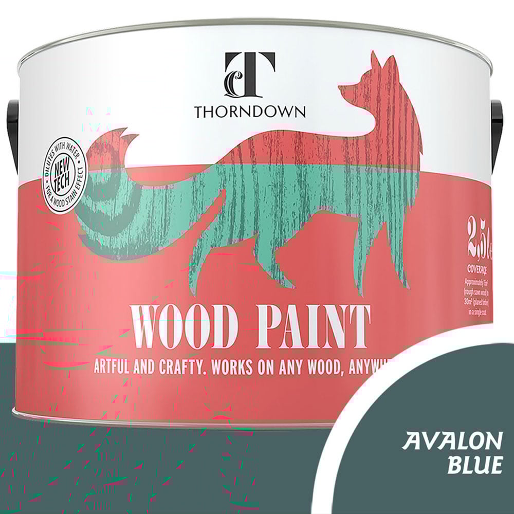Thorndown Avalon Blue Satin Wood Paint 2.5L Image 4