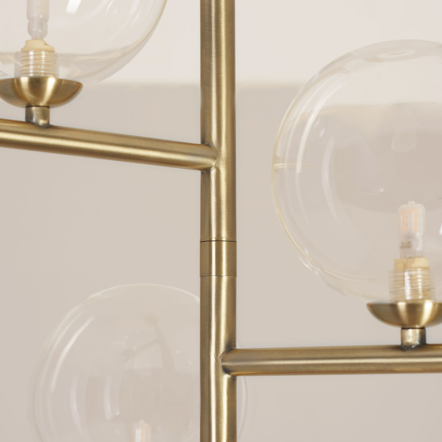 Darcie Gold and Glass 3 Light Ceiling Fitting Image 9
