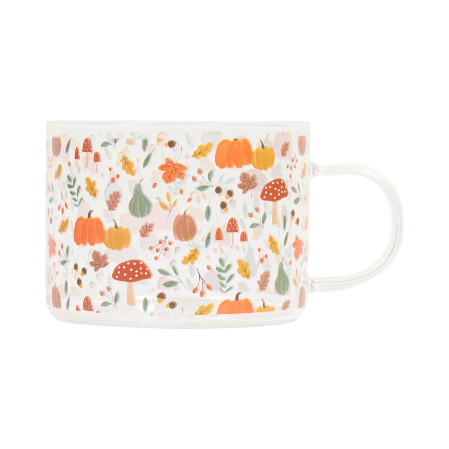 Autumn Borosilicate Glass Mug Clear Image 2