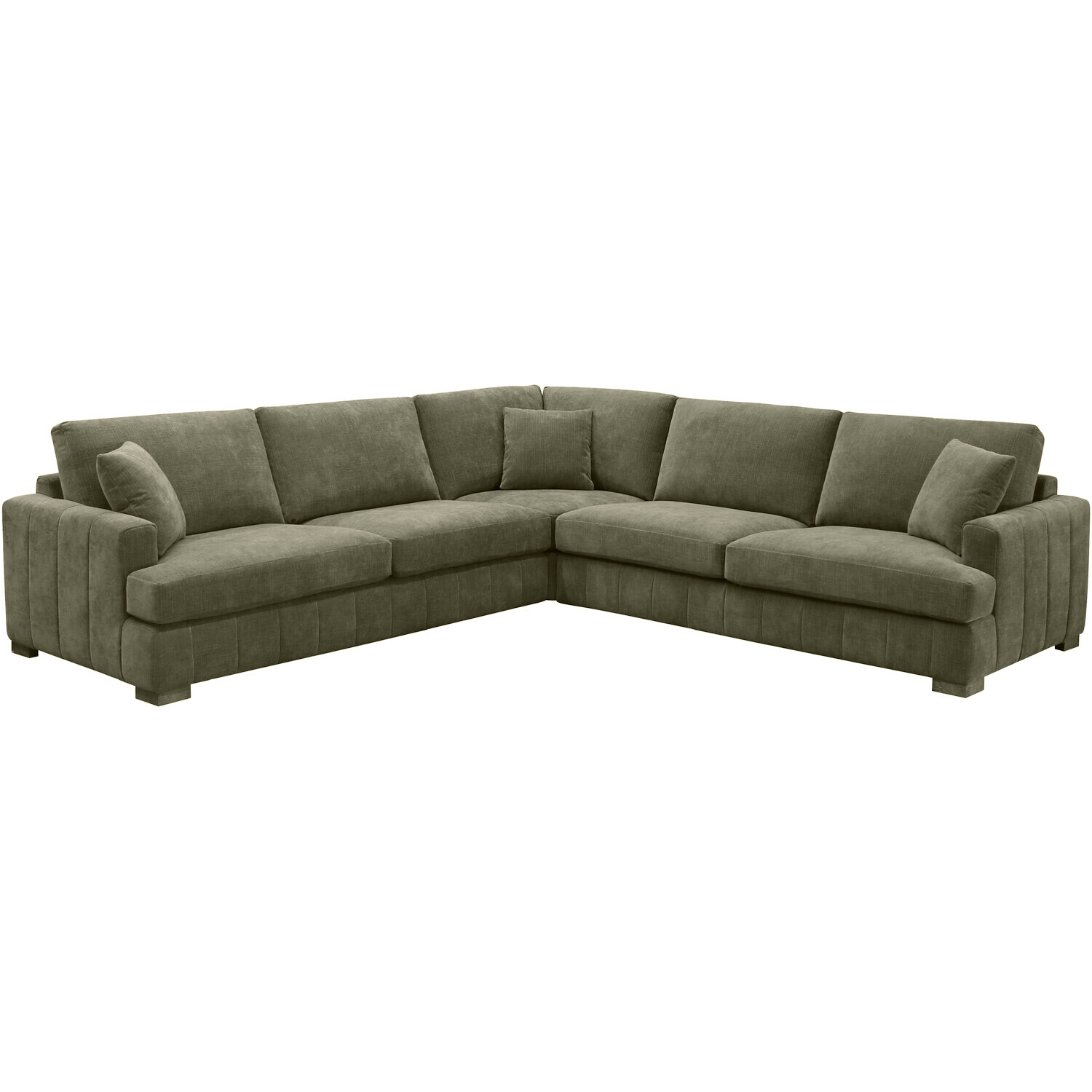 Arden Corner Sofa with Footstool Green Image 3