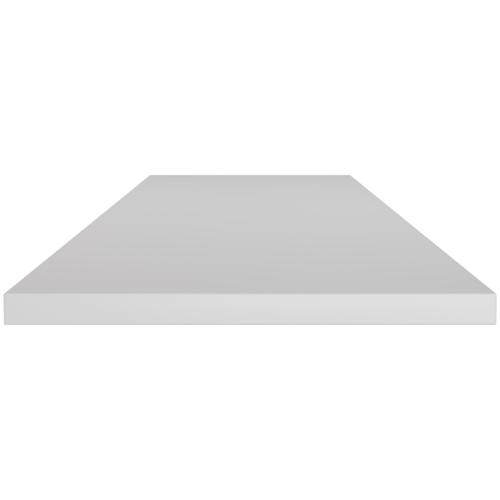 Homebase 120cm Matt White Melamine Floating Shelf 2 Pack Image 5