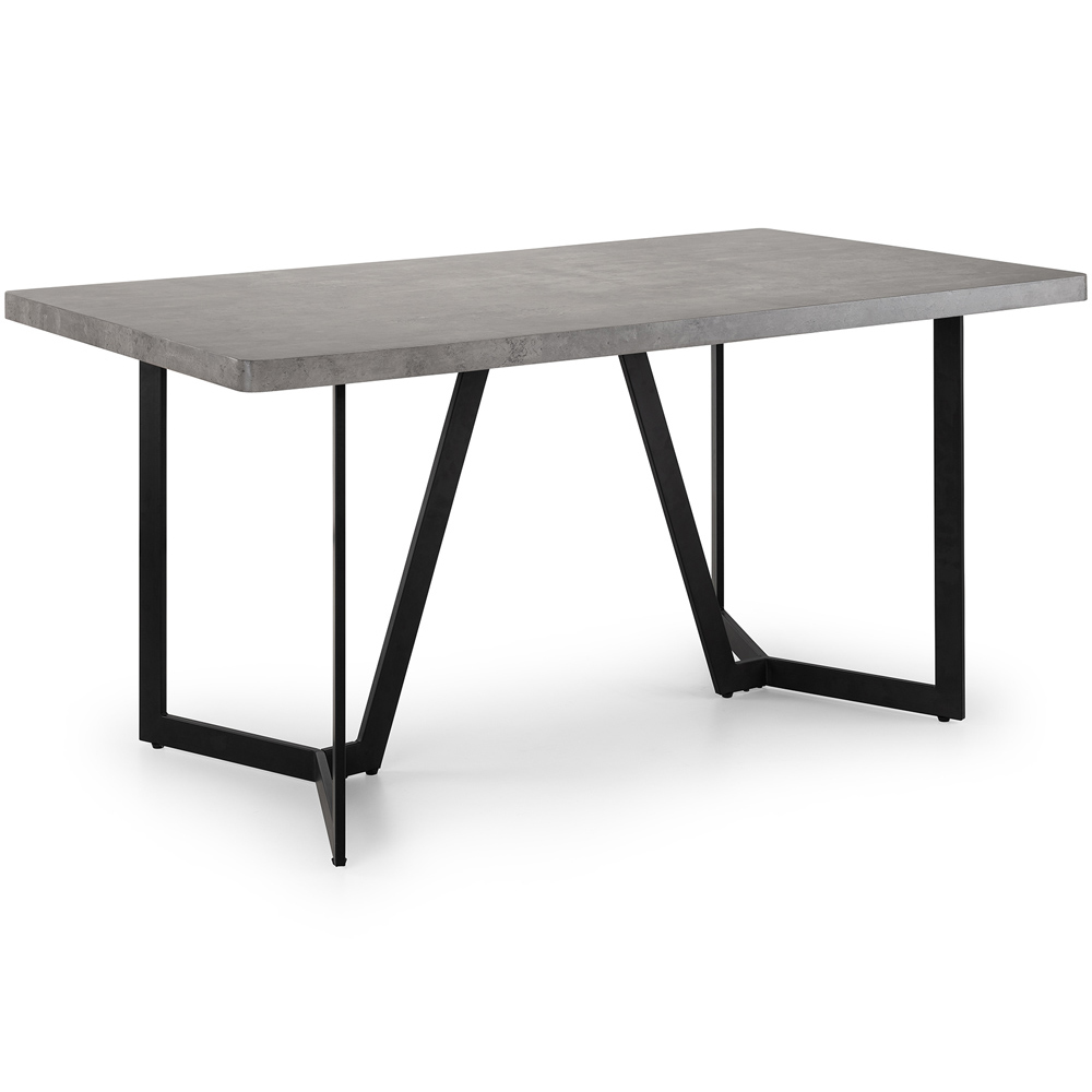 Julian Bowen Miller 6 Seater Concrete Dining Table Image 2